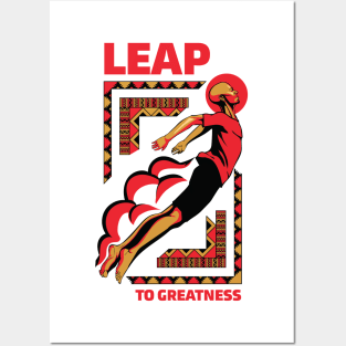 Leap To Greatness - Male Posters and Art